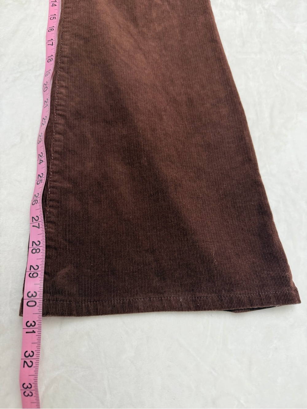 LOFT Modern Corduroy Flare Pants Brown 12/31 Y2K Style Bootcut Dark Academia - Picture 10 of 12